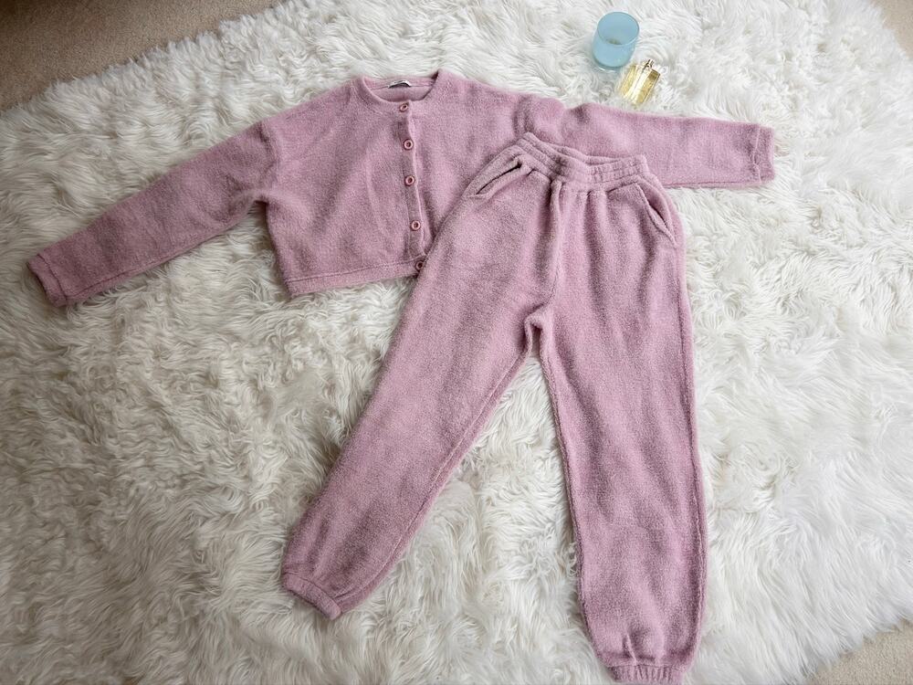Soft Pink Plush Lounge Wear Set